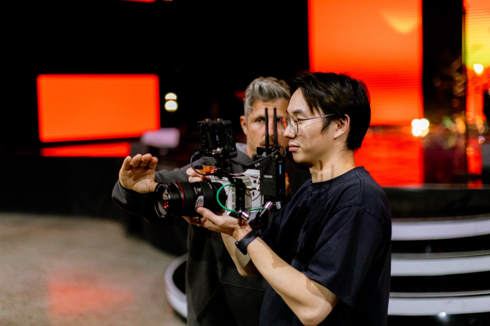 Lining up the shot
